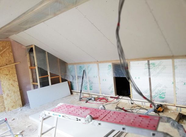 Solid Attics - Conversion - Plaster boards on
